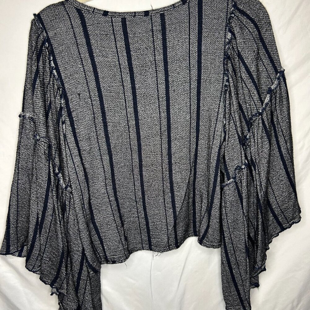 Vintage Havana Navy & Cream Boho Tassel Blouse | Size M - Picture 3 of 6